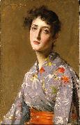 William Merritt Chase Girl in a Japanese Costume Sweden oil painting artist